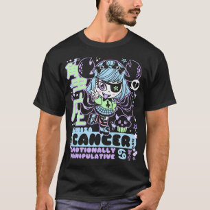 Camiseta Kawaii Zodíaco Câncer Caranguejo - Yami Paste Cute