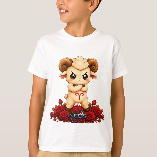 Camiseta Kawaii Zodíaco Neos Áries (Frente)
