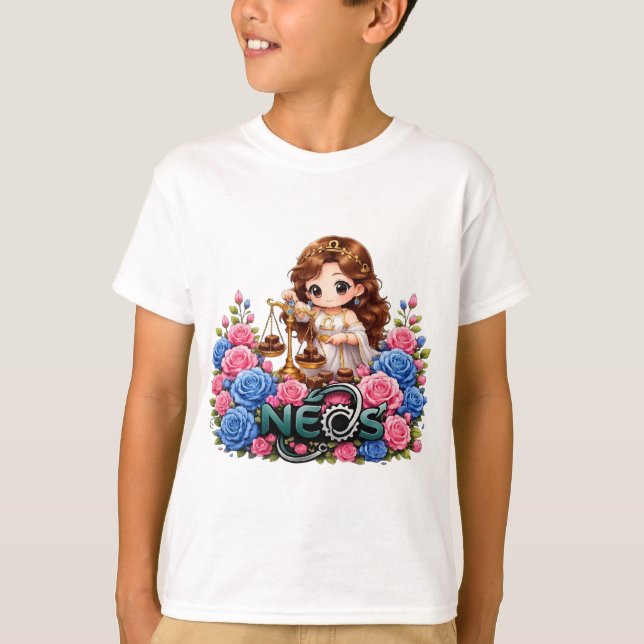Camiseta Kawaii Zodíaco Neos Libra (Frente)