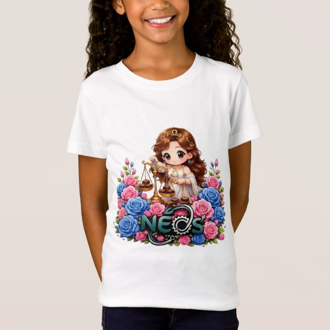 Camiseta Kawaii Zodíaco Neos Libra (Frente)