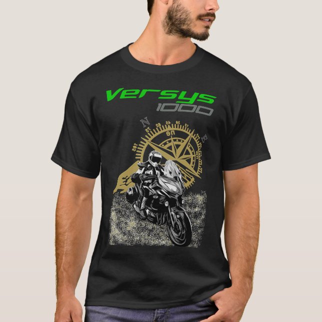 Camiseta Kawasaki Versys 1000 T-Shirt Essencial (Frente)
