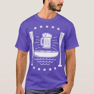 Camiseta Kayak e Beer Engraçada Canoa