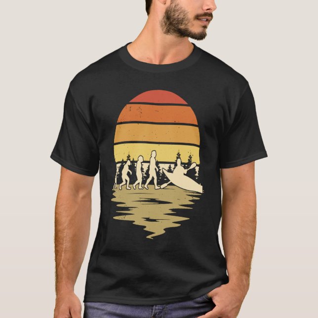 Camiseta Kayak Evolution Retro Kayaker (Frente)