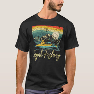 Camiseta Kayak Fisheries Vintage Retro Canoeiro Barco Lago