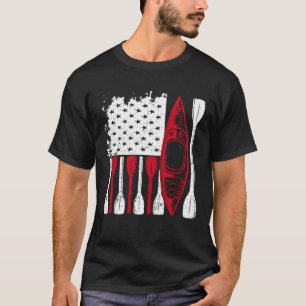Camiseta Kayak Flag Kayaker ao ar livre do Barco Kayaking K