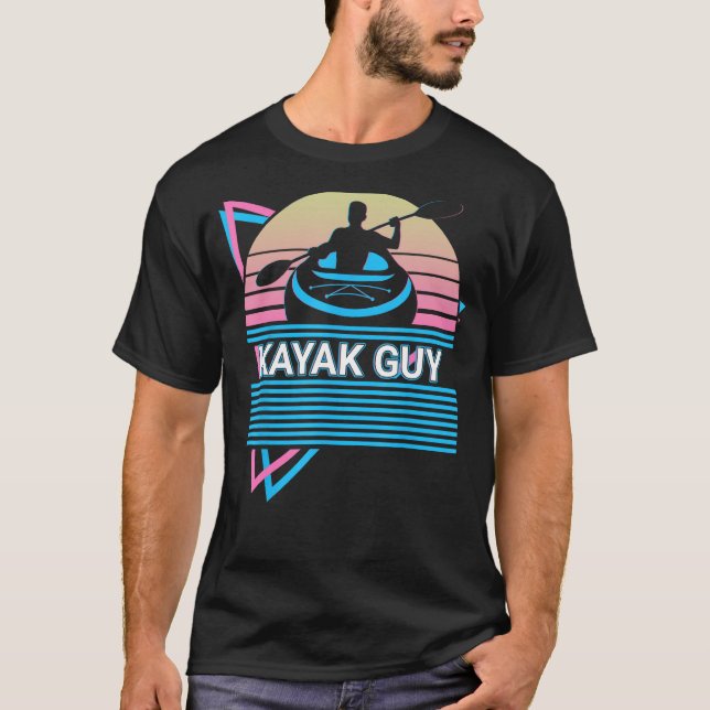 Camiseta Kayak Kayaking Retro Kayak Guy (Frente)
