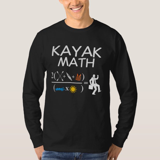 Camiseta Kayak Math Kayaking Kanuing Canoeing Paddle Boatin (Frente)