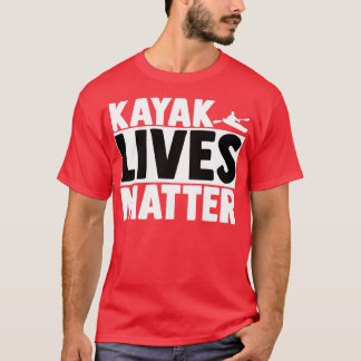 Camiseta Kayak Paddling Água Branca Removendo Barco Kayakin