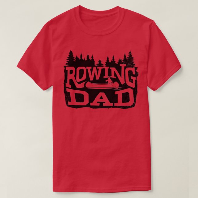 Camiseta Kayak Rowing Dad (Frente do Design)
