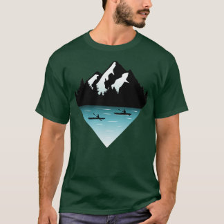 Camiseta Kayakers Forrest e Montanhas Canoagem