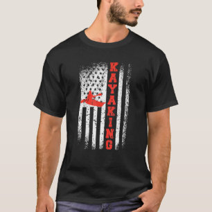 Camiseta Kayaking American Flag Kayak Usa Canoe Patriotic K