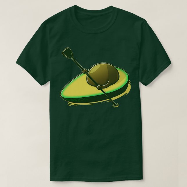 Camiseta Kayaking Avocado Fazendo Remoção do SKY (Frente do Design)