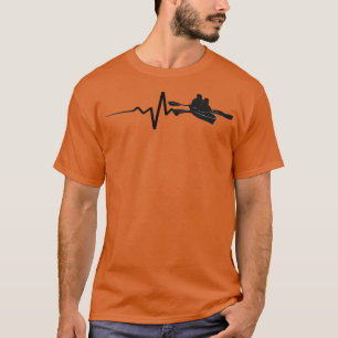Camiseta Kayaking Canoeing Heartbeat