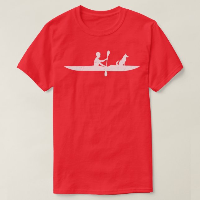 Camiseta Kayaking com cão Funny Kayak Lover Idea (2) (Frente do Design)