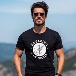 Camiseta Kayaking é a minha terapia 2 masculinos