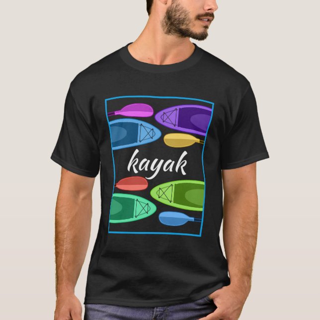 Camiseta Kayaking Gift Colorido ao ar livre de Kayak (Frente)