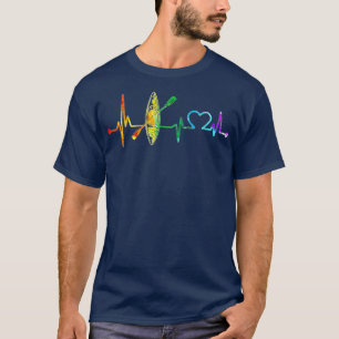 Camiseta Kayaking Gift My Heartbeat É Uma Colo Kayak Vintag