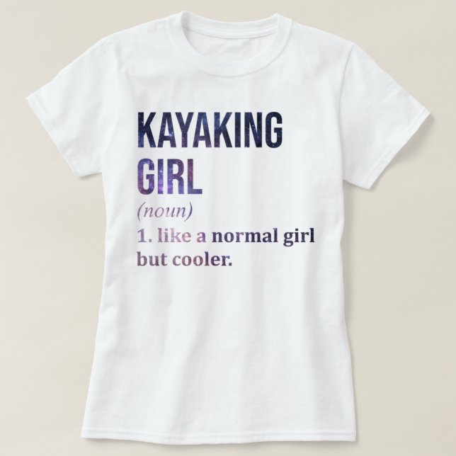Camiseta Kayaking Girl Engraçado Cote_810 (Frente do Design)