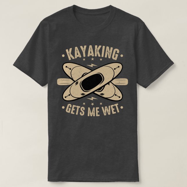 Camiseta Kayaking Me Deixa Molhado 1 (Frente do Design)