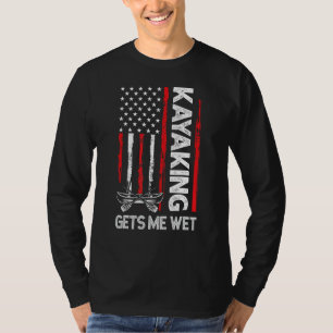 Camiseta Kayaking Me Deixa Molhado Kayak Retro Vintage Amer