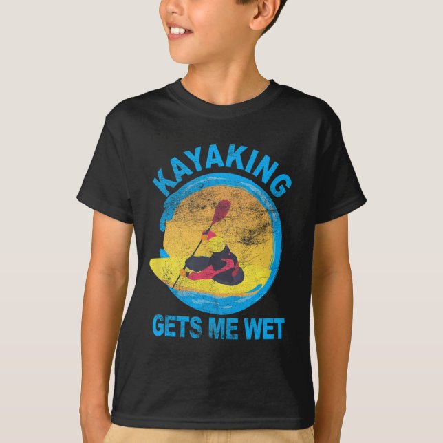Camiseta Kayaking Me Faz Divertir No Dia Das Bruxas Molhado (Frente)