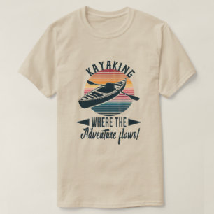 Camiseta Kayaking Onde a aventura flui!