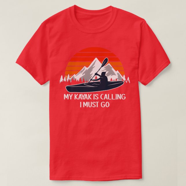 Camiseta Kayaking Paddle em Fila 2 (Frente do Design)