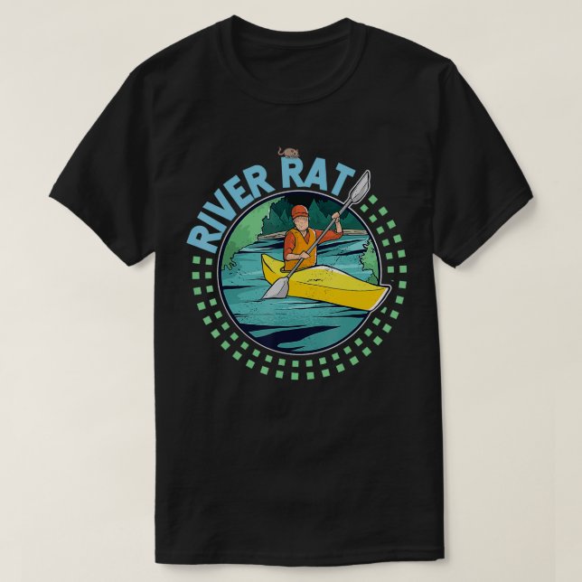 Camiseta Kayaking River Rat (Frente do Design)