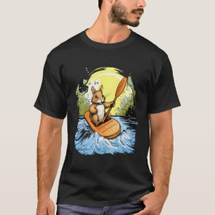 Camiseta Kayaking Squirrel Kayaker Kayak Canoeing remando