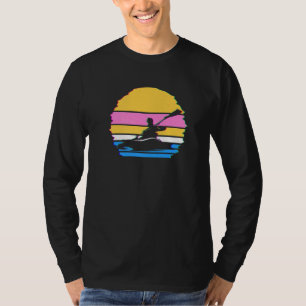 Camiseta Kayaking Vaporwave Silhouette Canoeing Kayak Aesth