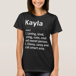 Camiseta KAYLA Definição Nome Personalizado Funny Birthday