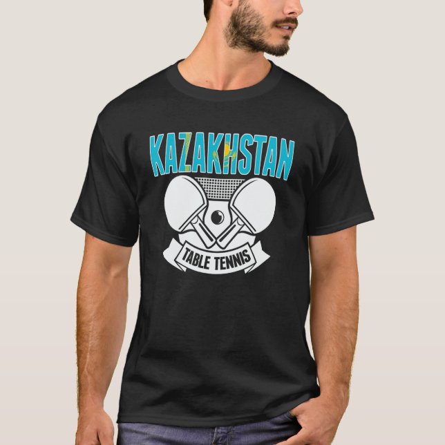 Camiseta Kazakhstan Ping Pong  Support Kazakhstani Table Te (Frente)