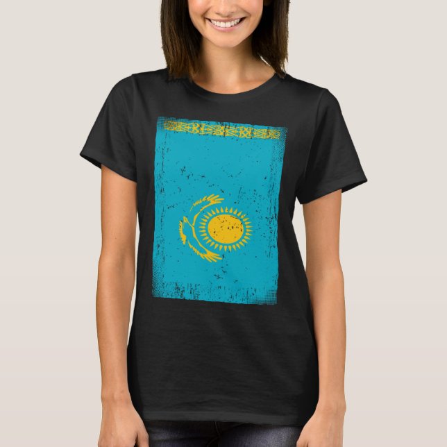 Camiseta Kazakhstani Flag Kazakhstan (Frente)