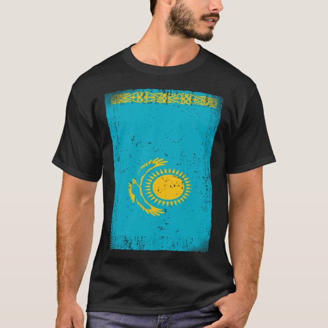 Camiseta Kazakhstani Flag Kazakhstan (Frente)