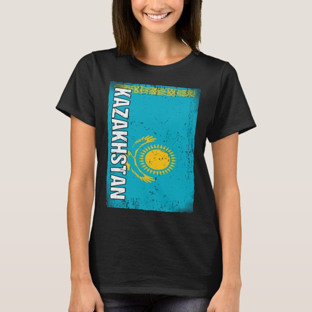 Camiseta Kazakhstani Flag Kazakhstan  1 (Frente)
