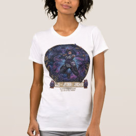 Camiseta Kaze: O Arqueiro Astral Kitsune - Neo-Tradicional