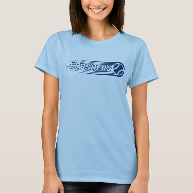 Camiseta KC Crushers Ball com linhas T-shirt feminina (Frente)