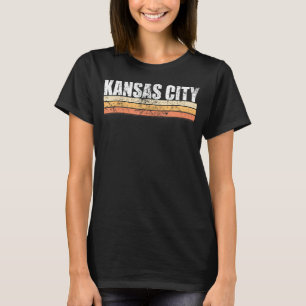 Camiseta KC Red Kansas City Retro Vintage Strips Legal KC F