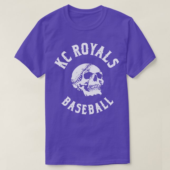 Camiseta KC Royals Baseball Skull (Frente do Design)