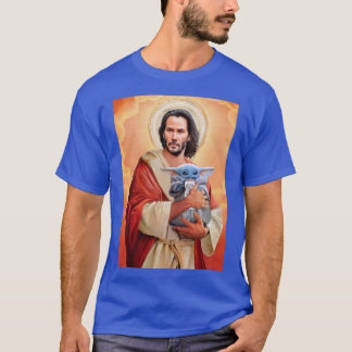 Camiseta Keanu reeves segurando uma