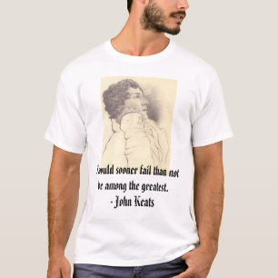 Camiseta keats, eu falha da preferencialmente do que para