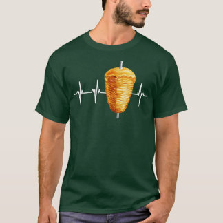 Camiseta Kebab Comida Turca Batimento cardíaco Pulso