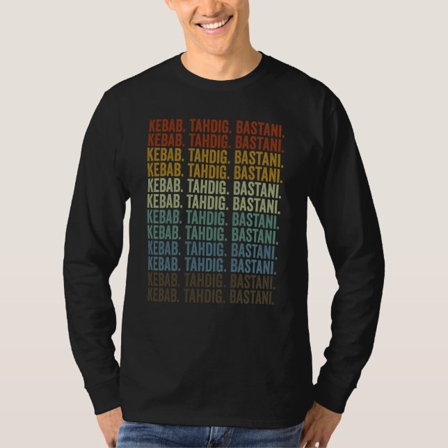 Camiseta Kebab Tahdig Bastani Comida Persa Irã Kebab (Frente)