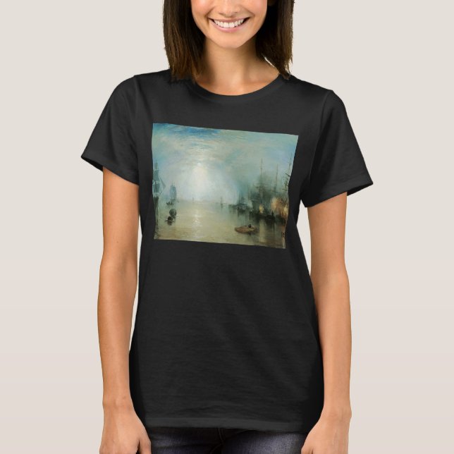 Camiseta Keelmen Heaving Coals, Luz de Lua de Joseph Turner (Frente)