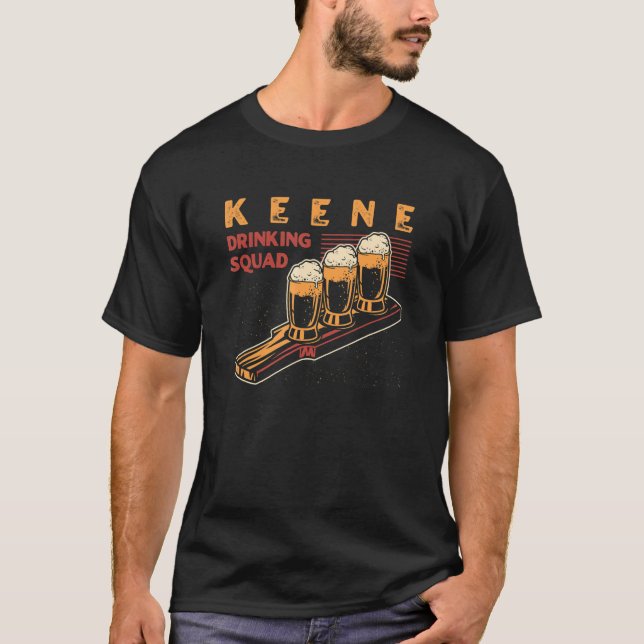 Camiseta Keene Bebendo Squad New Hampshire Beer Nh Booze (Frente)