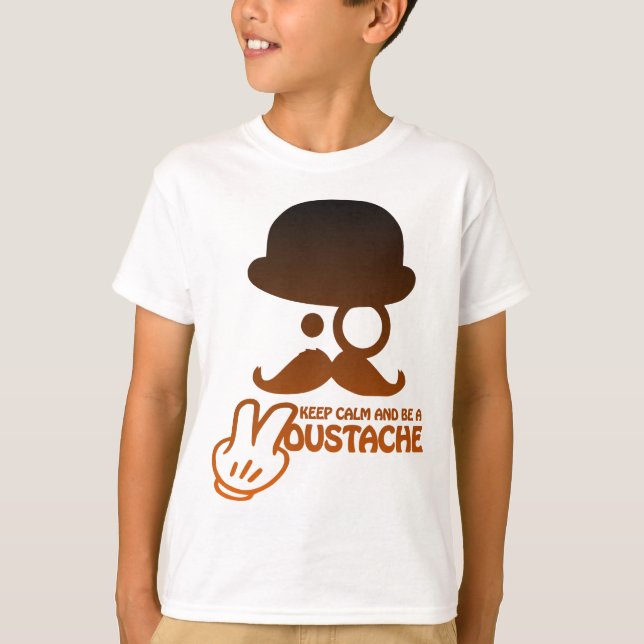 Camiseta Keep calm and a Moustache - by Www. Codeshirt24_. (Frente)