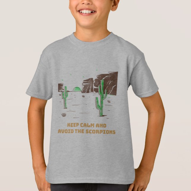 Camiseta Keep Calm And Avoid The Scorpions Desert Camping (Frente)
