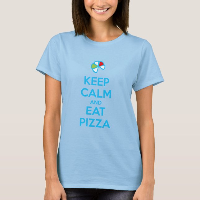 Camiseta Keep Calm and Eat Pizza 1 (Frente)