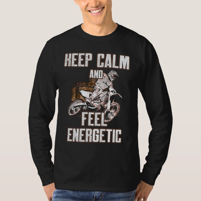 Camiseta Keep Calm And Feel Energetic Motocross (Frente)