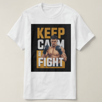 Camiseta Keep Calm and Fight – MMA Fighter Tee